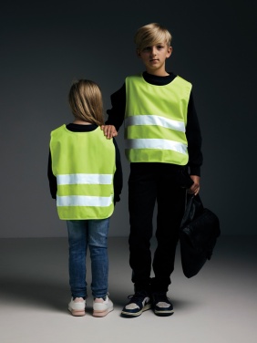 Logo trade advertising products image of: GRS recycled PET high-visibility safety vest 7-12 years