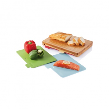 Logo trade advertising products image of: Cutting board with 4pcs hygienic boards