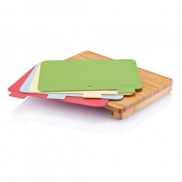 Logo trade promotional giveaways image of: Cutting board with 4pcs hygienic boards