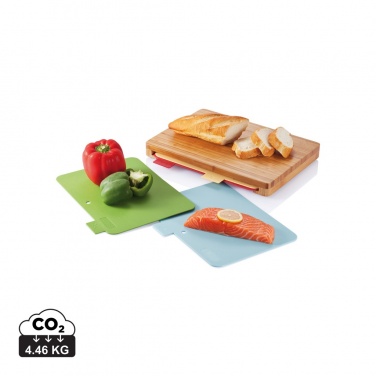 Logo trade promotional gifts picture of: Cutting board with 4pcs hygienic boards