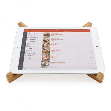 Logo trade advertising product photo of: Bamboo portable laptop stand