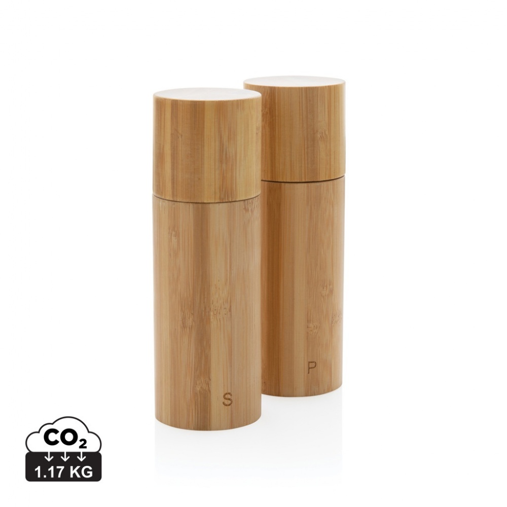 Logotrade business gifts photo of: Ukiyo bamboo salt and pepper mill set