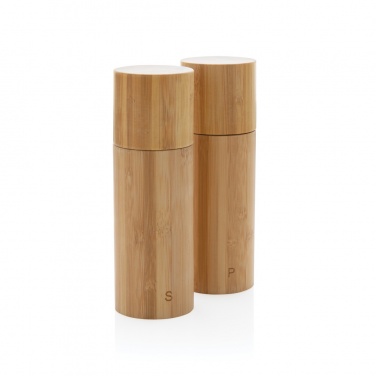 Logo trade promotional merchandise photo of: Ukiyo bamboo salt and pepper mill set