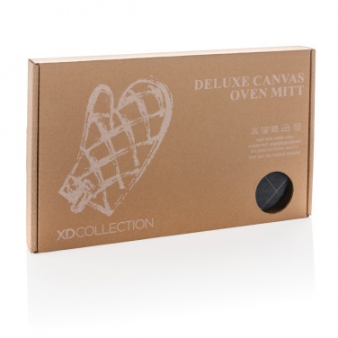 Logo trade promotional items image of: Deluxe canvas oven mitt