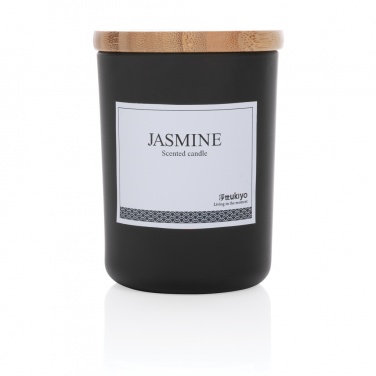 Logo trade business gift photo of: Ukiyo deluxe scented candle with bamboo lid