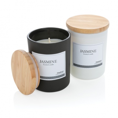 Logo trade promotional product photo of: Ukiyo deluxe scented candle with bamboo lid