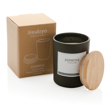 Logotrade promotional gift picture of: Ukiyo deluxe scented candle with bamboo lid