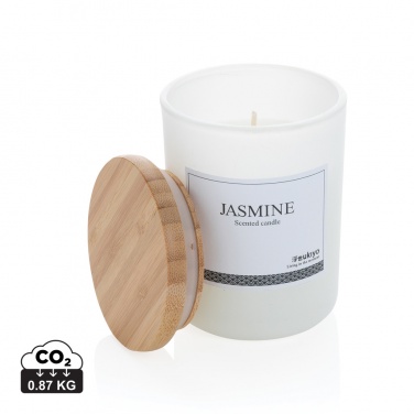 Logo trade promotional giveaways image of: Ukiyo deluxe scented candle with bamboo lid