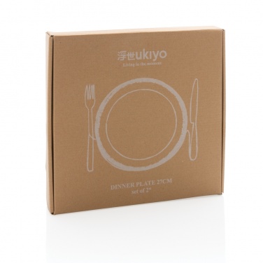 Logo trade promotional merchandise picture of: Ukiyo dinner plate set of 2