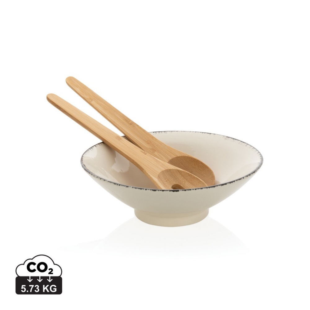 Logotrade promotional gifts photo of: Ukiyo salad bowl with bamboo salad server