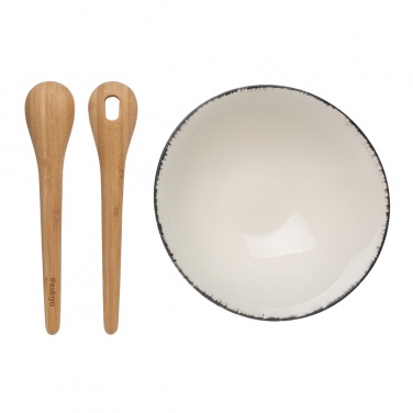 Logo trade promotional merchandise image of: Ukiyo salad bowl with bamboo salad server