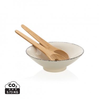 Logo trade promotional gift photo of: Ukiyo salad bowl with bamboo salad server