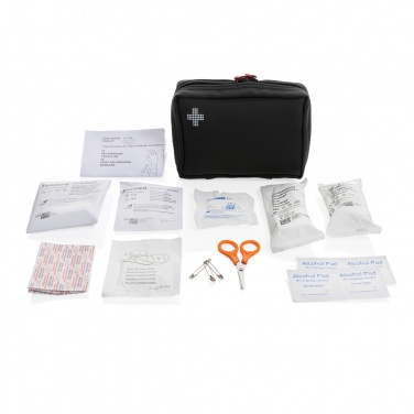 Logo trade corporate gifts picture of: RCS recycled nubuck PU pouch  first aid set