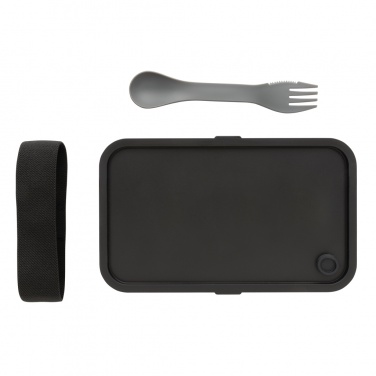 Logo trade business gift photo of: GRS recycled PP lunch box with spork