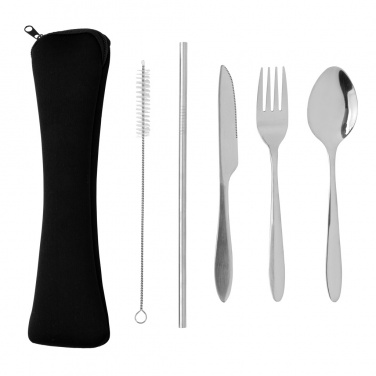 Logotrade promotional giveaway picture of: 4 PCS stainless steel re-usable cutlery set