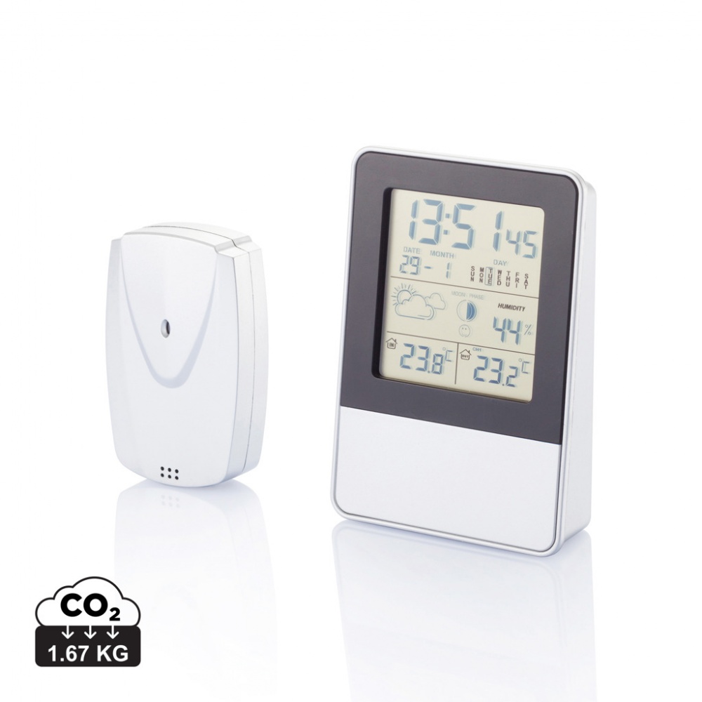 Logo trade business gifts image of: Indoor/outdoor weather station