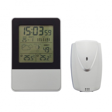 Logo trade promotional giveaways image of: Indoor/outdoor weather station