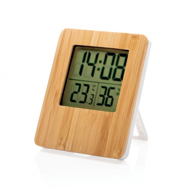 Logo trade promotional gifts picture of: Bamboo weather station