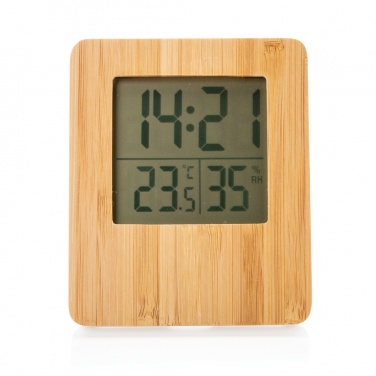 Logo trade promotional products picture of: Bamboo weather station