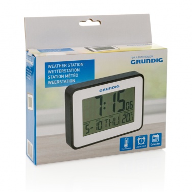 Logo trade promotional giveaway photo of: Grundig weatherstation alarm and calendar