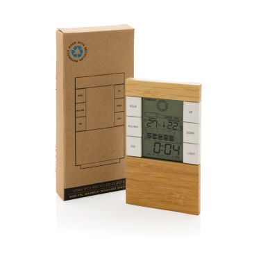 Logo trade corporate gift photo of: Utah RCS rplastic and bamboo weather station