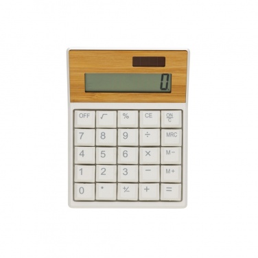 Logo trade promotional gift photo of: Utah RCS recycled plastic and  bamboo calculator