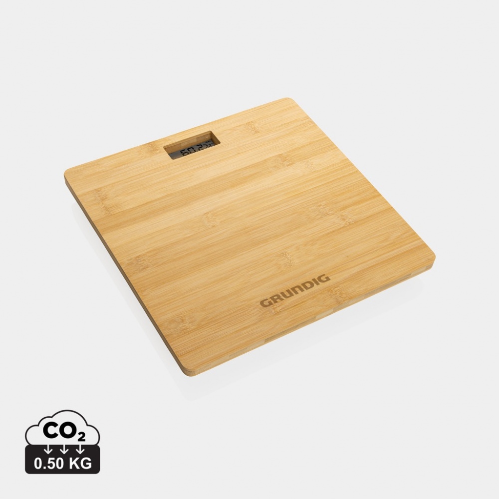 Logo trade promotional gifts picture of: Grundig Bamboo Digital Body Scale