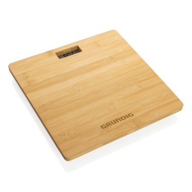 Logo trade promotional merchandise photo of: Grundig Bamboo Digital Body Scale