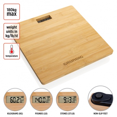 Logotrade promotional gift picture of: Grundig Bamboo Digital Body Scale