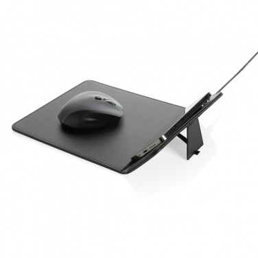 Logo trade promotional giveaway photo of: Swiss Peak RCS recycled PU 10W wireless charging mousepad