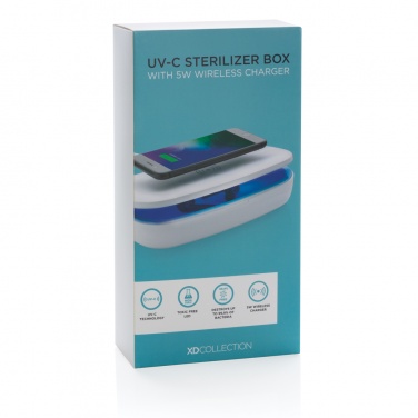 Logotrade business gift image of: UV-C steriliser box with 5W wireless charger