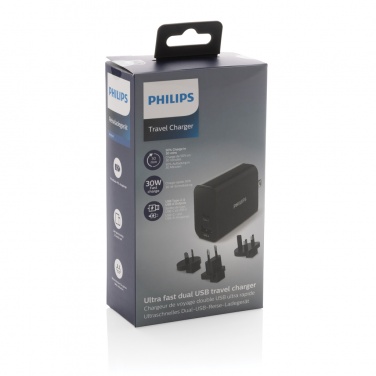 Logo trade promotional item photo of: Philips ultra fast PD travel charger