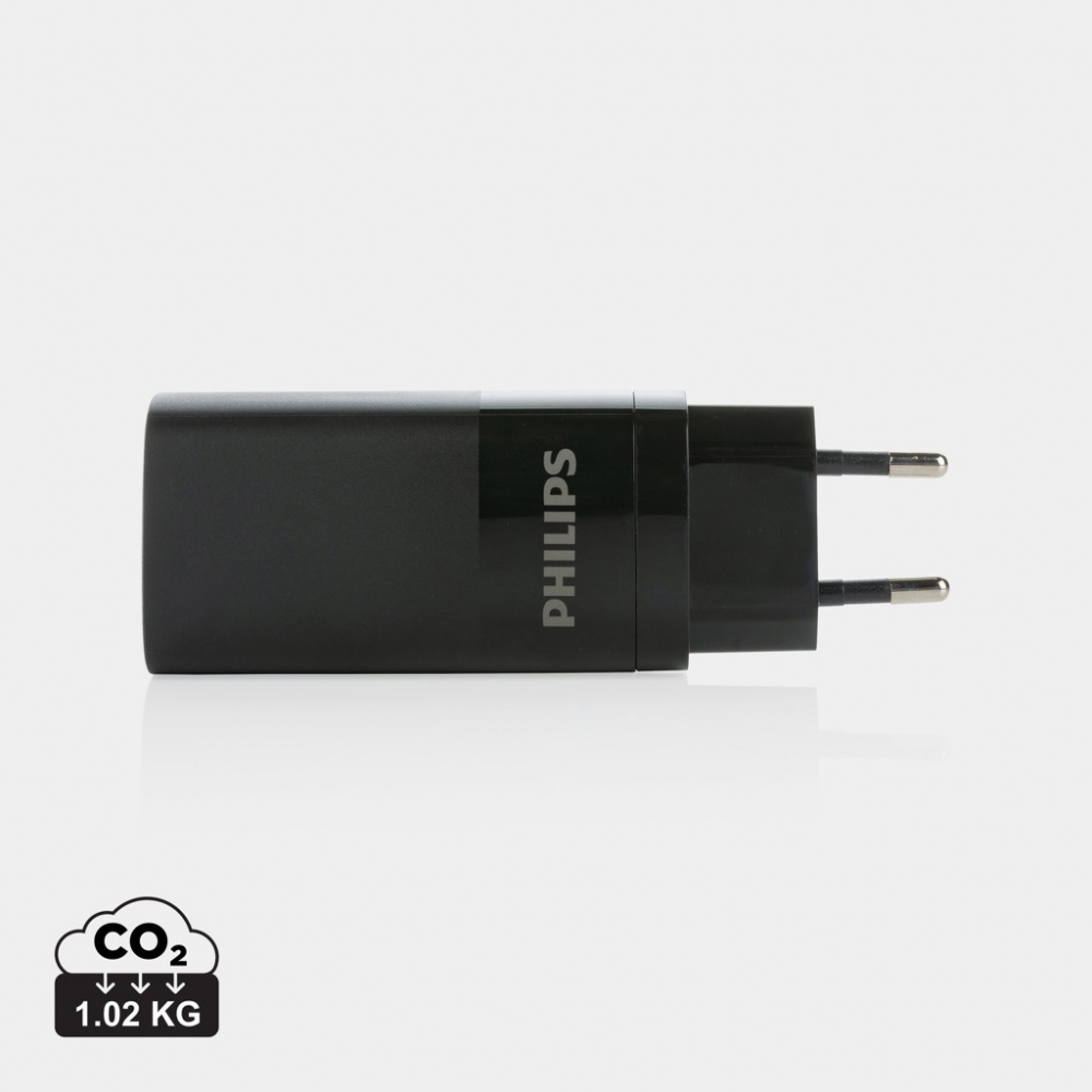 Logotrade corporate gift image of: Philips 65W ultra fast PD 3-port USB wall charger