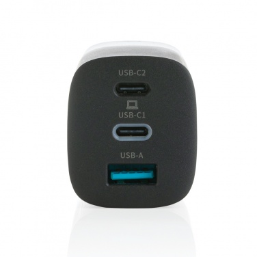 Logotrade promotional item image of: Philips 65W ultra fast PD 3-port USB wall charger