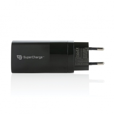 Logo trade business gifts image of: Philips 65W ultra fast PD 3-port USB wall charger