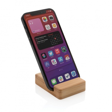 Logo trade advertising products picture of: Bamboo phone stand