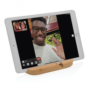 Logo trade corporate gift photo of: Bamboo tablet and phone holder