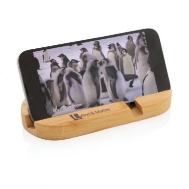 Logo trade promotional items picture of: Bamboo tablet and phone holder