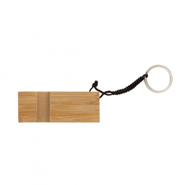 Logotrade promotional gift picture of: Standkey bamboo keychain phone stand