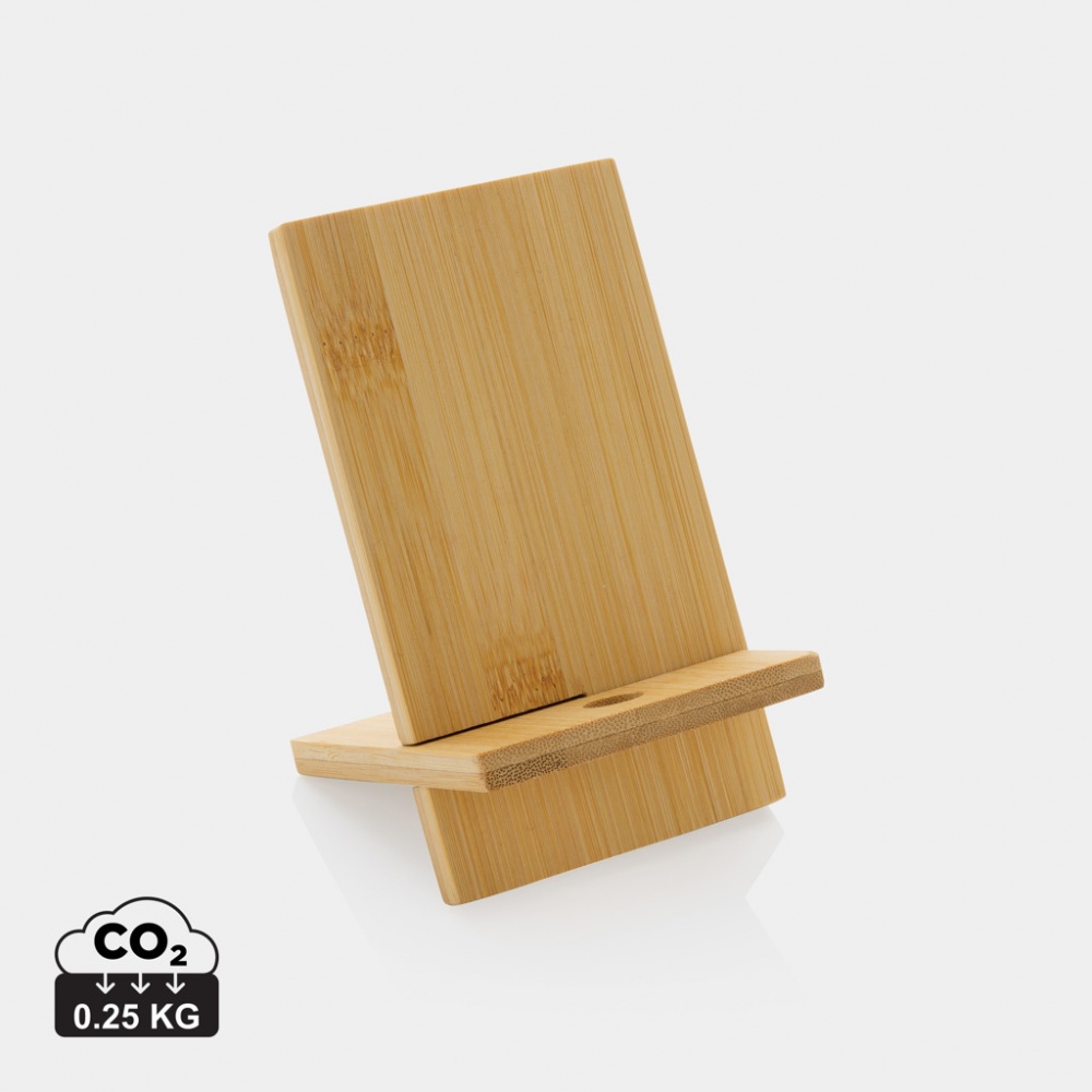 Logotrade promotional merchandise image of: Bamboo phone stand in kraft box