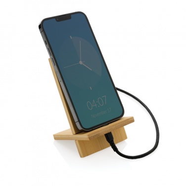 Logotrade promotional merchandise picture of: Bamboo phone stand in kraft box