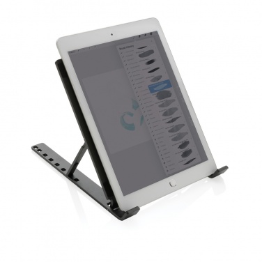 Logo trade business gifts image of: Terra RCS recycled aluminium universal laptop/tablet stand