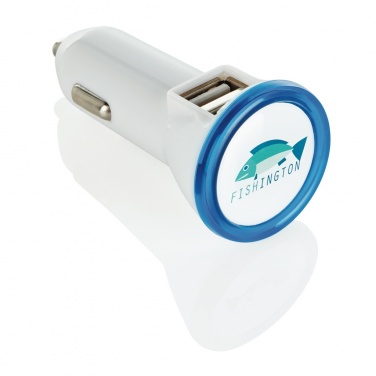 Logo trade promotional items image of: Powerful dual port car charger