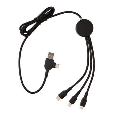 Logotrade promotional merchandise picture of: Light up logo 6-in-1 cable