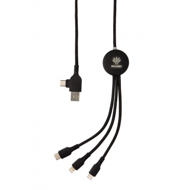 Logotrade promotional item picture of: Light up logo 6-in-1 cable