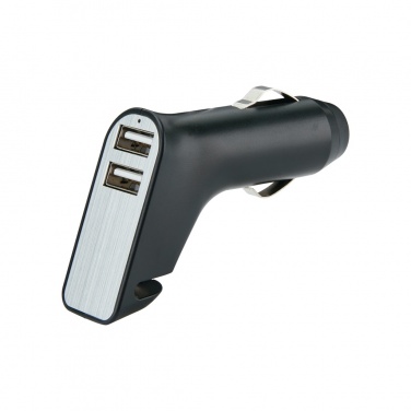 Logotrade business gift image of: Dual port car charger with belt cutter and hammer