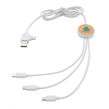 Logo trade promotional giveaways image of: RCS recycled plastic Ontario 6-in-1 cable