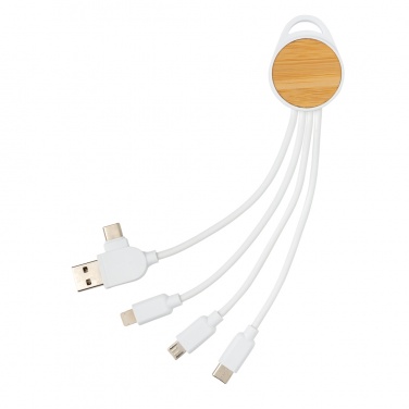 Logotrade promotional merchandise image of: RCS recycled plastic Ontario 6-in-1 round cable