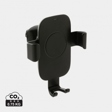 Logo trade promotional products picture of: RCS recycled plastic 10W wireless charging car holder