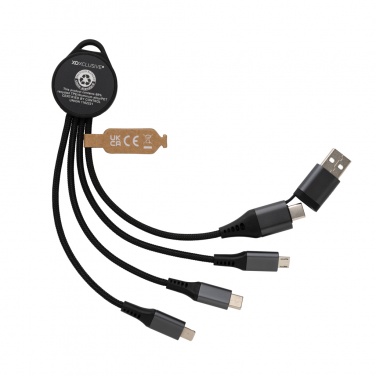 Logo trade corporate gifts picture of: Terra RCS recycled aluminium 6-in-1 charging cable